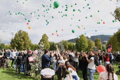 Bursa'da mutluluk balonları SMA’lı Çağan Ata Taran için uçuruldu