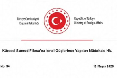 Dışişleri'nden İsrail’in filo müdahalesine sert tepki
